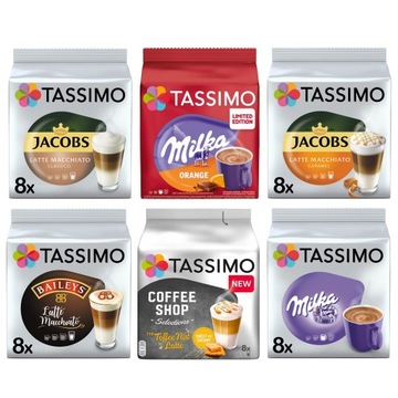 Kapsułki Tassimo Zestaw Latte Macchiato smakowe 48 kaw, 5+1 GRATIS!