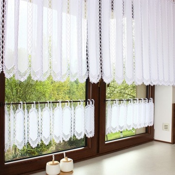 Заздростка Gipiura Белая штора-панель для кухни, высота 30 см