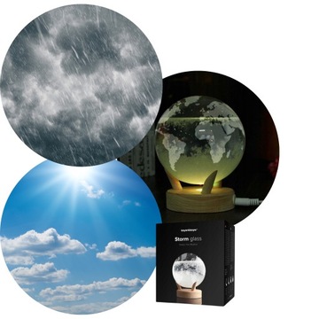 Глобус метеостанции, лампа химического барометра Фицроя, 7 цветов, светодиодный подарок