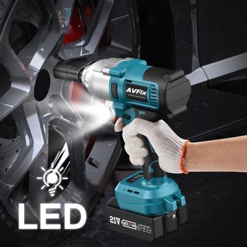 Аккумуляторный ударный гайковерт для КОЛЕС 21 В 1/2 ДЮЙМА АККУМУЛЯТОР 4,0 Ач