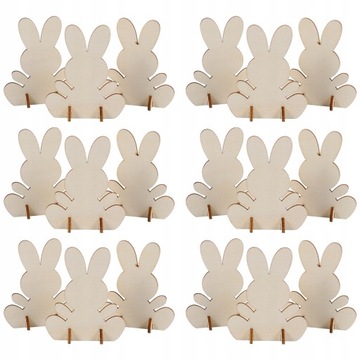 Drewniany króliczek Craft Diy wielkanoc ozdoby