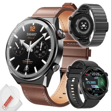 SMARTWATCH ZEGAREK MĘSKI ROZMOWY EKG 3 PASKI SPORT MENU PL