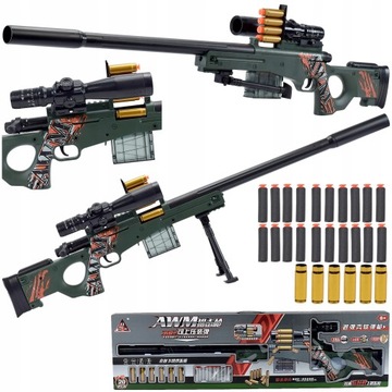 KARABIN PISTOLET SNAJPERKA SNAJPER STRZAŁKI ŁUSKI