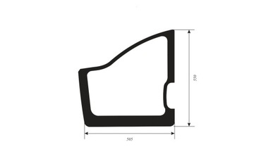 szyba drzwi dolna JCB 8025, 8026, 8030, 827/80396