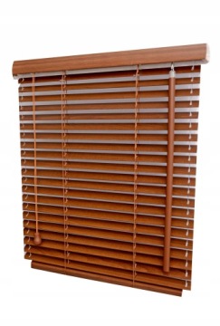 ŻALUZJE ORZECH ROLETY DREWNIANE 25MM 80x130