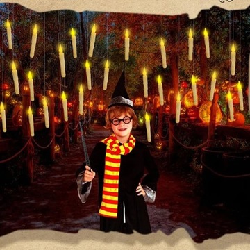 20 ШТ. ПЛАВАЮЩАЯ БЕСПЛАМЕННАЯ СВЕЧА С ДИСТАНЦИОННОЙ ПАЛОЧКОЙ, СВЕЧИ ДЛЯ ХЭЛЛОУИНА