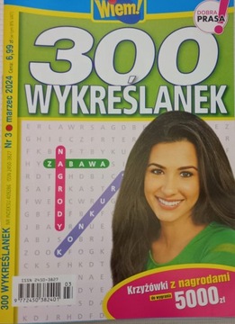 Krzyżówki WYKREŚLANKI Wiem! 300 WYKREŚLANEK 3/2024