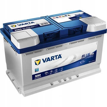 VARTA BLUE 80Ah 800A N80 START STOP EFB