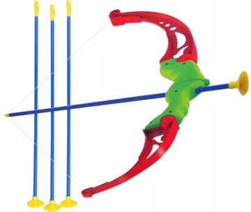 ZESTAW ŁUK 3 STRZAŁY Z PRZYSSAWKAMI TARCZA DLA DZIECI 50 CM