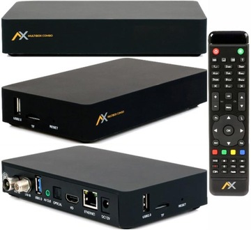 DVB-C, DVB-S, DVB-S2, DVB-T, DVB-T2 AX Multibox КОМБО-тюнер
