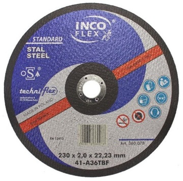 TARCZA DO CIĘCIA METALU STALI INCO FLEX 230 x 2,0