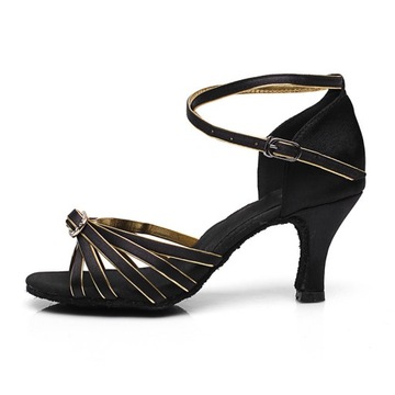 Baleriny 7cm Buty do tańca obcasie wysadzane kryształkami B237-50