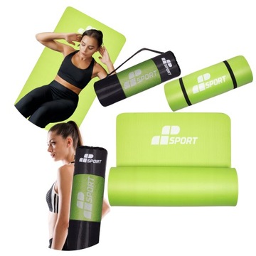 MATA DO ĆWICZEŃ FITNESS JOGI GRUBA GIMNASTYCZNA NBR DUŻA 1,5cm Muscle Power