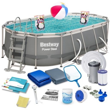 BASEN ogrodowy STELAŻOWY 427x250x100 Bestway 18w1