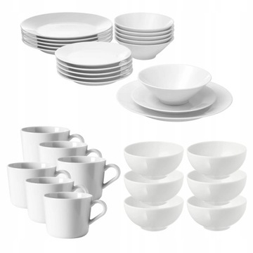 ZESTAW TALERZY MISEK KUBKÓW IKEA365+ ZASTAWA 30SZT
