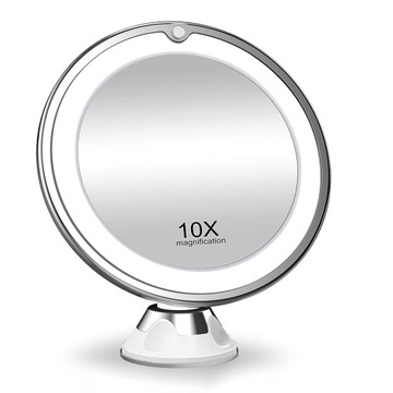 Lusterko makijażu LED 10x powiększające