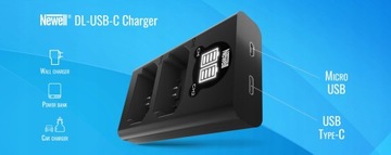 Двухканальное зарядное устройство Newell DL-USB-C для EN-EL25