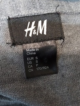H&M sweter narzutka 50% wełna S wada