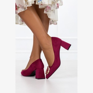 ДЕКОРАТИВНЫЕ КЛАССИЧЕСКИЕ ТУФЛИ НА ВЫСОКОМ КАБЛУКЕ, размер 39