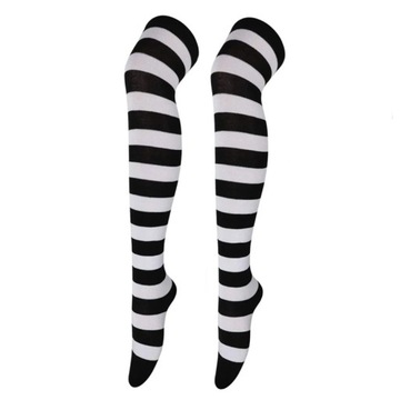 Long Striped Stockings Printed Femboy Thigh High Colorful Long Socks