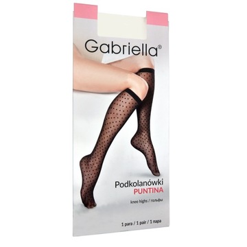 Gabriella PUNTINA podkolanówki w KROPKI kolor NERO