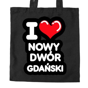 torba czarna kocham Nowy Dwór Gdański