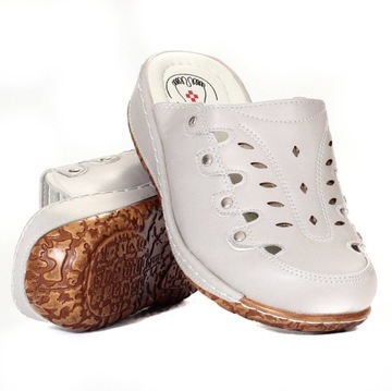 ШЛЕПАНЦЫ ЖЕНСКИЕ ОРТОПЕДИЧЕСКИЕ ИЗ ЛЕГКОЙ ШИТОЙ КОЖИ