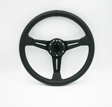 KIEROWNICA SPORTOWA rajdowa 350 mm offset 45mm KJS DRIFT Eko Skóra