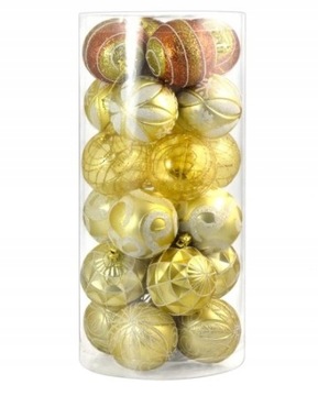BOMBKI CHOINKOWE KOMPLET 24 sztuk 6 cm