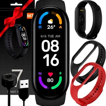 SMARTWATCH M7 SMARTBAND OPASKA SPORTOWA FIT ZEGAREK MĘSKI DAMSKI