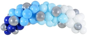 BALONY GLOSSY CHROMOWANE METALIK SREBRNE MAŁE DO GIRLAND 12CM 5 CALI 50 SZT