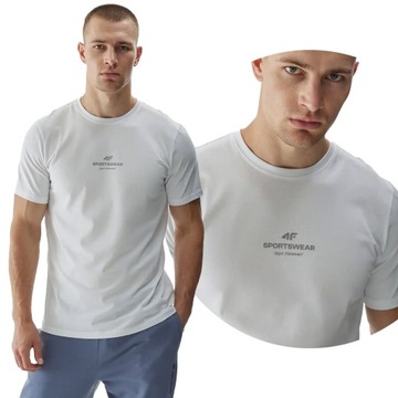 KOSZULKA MĘSKA 4F T-SHIRT SPORTOWY BAWEŁNIANY CASUAL AW24M1585
