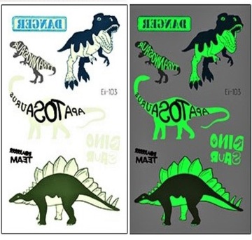 Tatuaż świecący tatuaże dla dzieci dinozaury