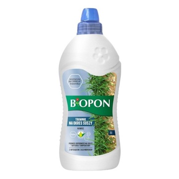 BIOPON NAWÓZ DO TRAWNIKA NA OKRES SUSZY W PŁYNIE 1L WSPOMAGAJĄCY WZROST