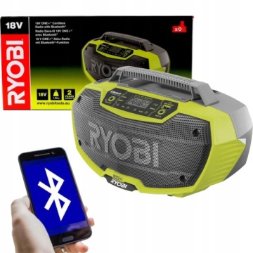 RYOBI RADIO STEREO BLUETOOTH 18V SYSTEM ONE+ FM BEZ AKUMULATORA R18RH-0