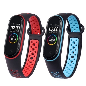 2x Zestaw Opaska Pasek do Xiaomi Mi Band 3/4 PERFOROWANA Wiele Kolorów