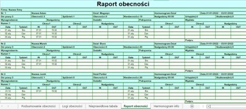 Регистратор рабочего времени со сканером отпечатков пальцев, польский язык
