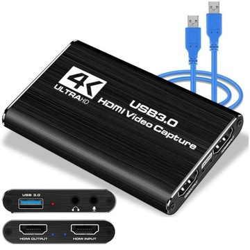 Видеорегистратор с граббером для ПК HDMI 4K USB3.0