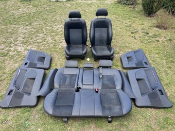 FOTEL FOTELE KOMPLET BOCZKI PÓŁSKÓRA FORD MONDEO MK3 III HB PÓŁSKÓRY