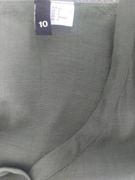 H&M 36 koszula wiązana oliwkowa bluzka wiazna
