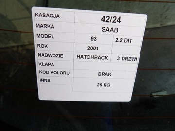 SAAB 93 I VÍKO KUFRU ZADNÍ HB 3D