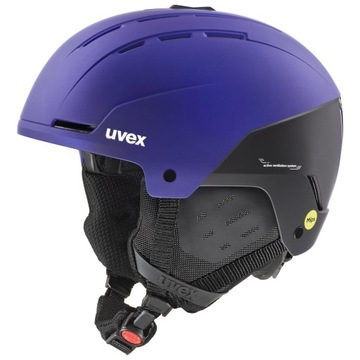 Kask Narciarski Snowboard UVEX Stance MIPS - Purple Bash Blk Mat 54-58cm
