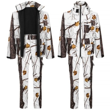 Komplet myśliwski kamuflaż snow - softshell L