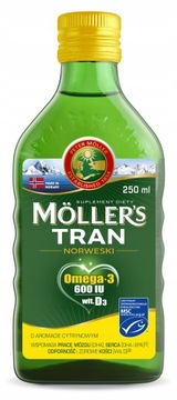 Moller's Tran Norweski Cytrynowy Omega 3 + Wit D
