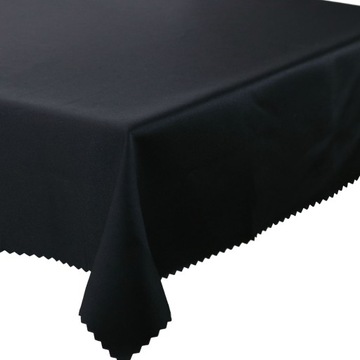 Obrus Plamoodporny GN Gładki Czarny Prostokąt 160x260 cm