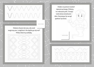 КОМПЛЕКТ ДЛЯ ОБУЧЕНИЯ ПИСАТЬ БУКВЫ, ЦИФРЫ, УЗОРЫ + НАКЛЕЙКИ XXXL, 6 шт.