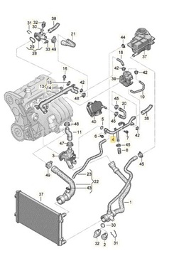 TRUBKA WAZ PŘÍVOD VODY AUDI A4 B6 B7 A6 C5 2.0 ALT