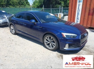 Audi A5 F5 Coupe Facelifting 2.0 40 TFSI 204KM 2021 Audi A5 Sportback 2021r., SPORTBACK PREMIUM PLUS 40 TFSI, od ubezpieczalni