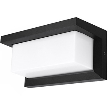 KINKIET ŚCIENNY ELEWACYJNY CZARNY LAMPA OGRODOWA ZEWNETRZNA E27 ALUMINIUM