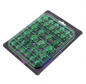 ZAŚLEPKA KAPTUREK NA ŚRUBY V2 ZIELONY KOMPLET 30 SZT.